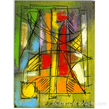 Custom High Quality Abstract Canvas Painting with Bright Colors